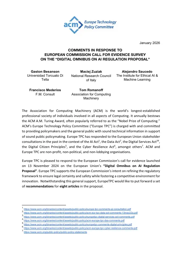 Page 1 of Digital Omnibus on AI regulation