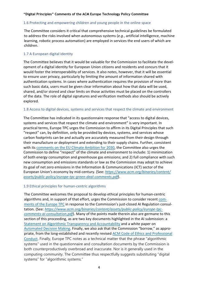 Page 4 of European Digital Principles supplemental comments