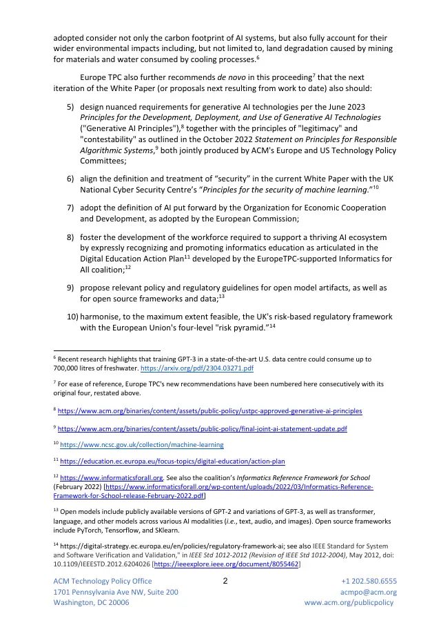 Page 2 of UK AI paper comments