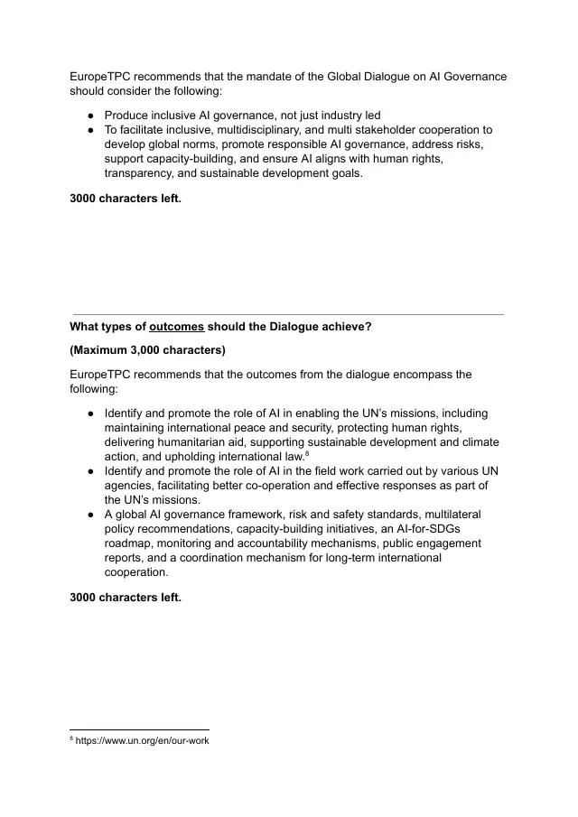 Page 5 of Independent International Scientific Panel on AI consultation