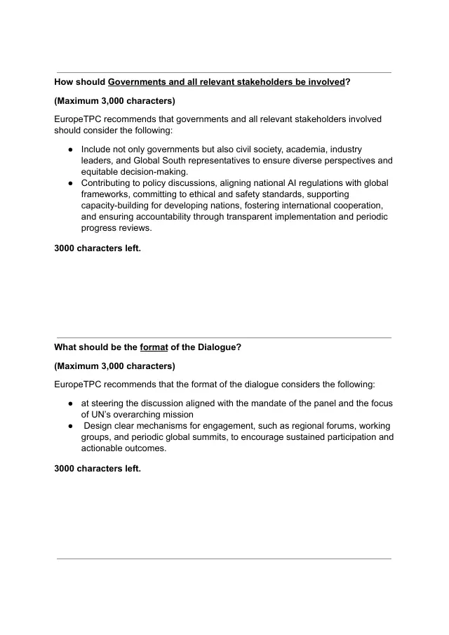 Page 6 of Independent International Scientific Panel on AI consultation