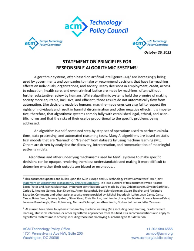Page 1 of Joint AI statement update