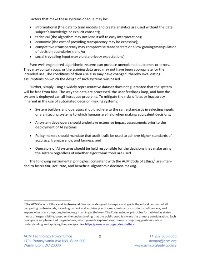 Page 2 of Joint AI statement update