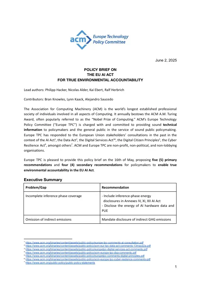 Page 1 of Climate disclosure statement