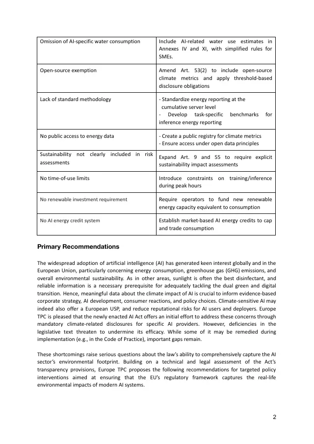 Page 2 of Climate disclosure statement