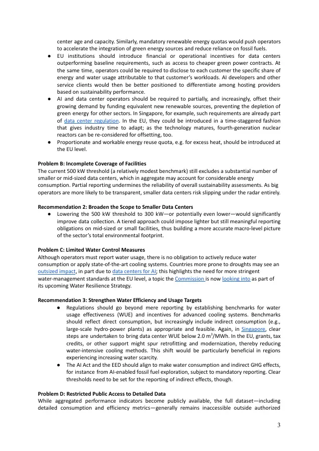 Page 3 of Data-centre statement