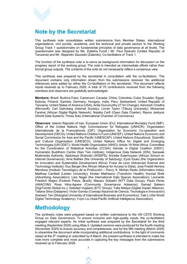 Page 2 of UN data governance principles: synthesis note