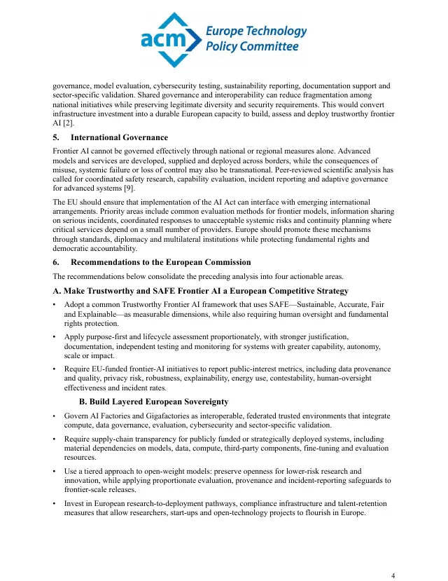 Page 4 of Frontier AI and European values