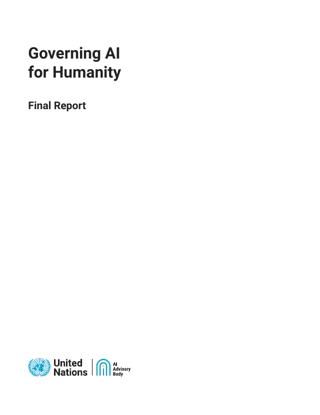 Page 3 of Governing AI for Humanity: final report