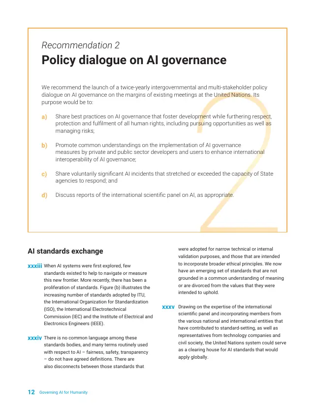 Page 12 of Governing AI for Humanity: final report