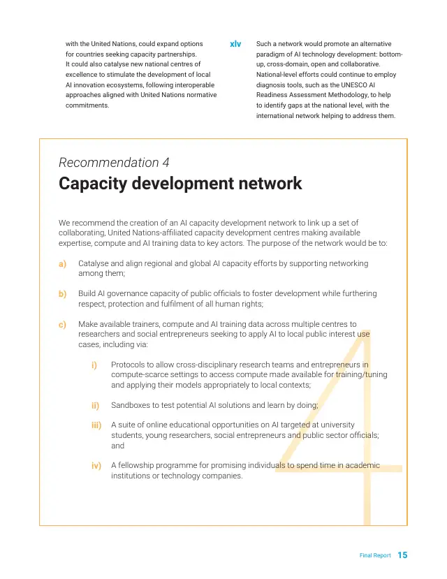 Page 15 of Governing AI for Humanity: final report