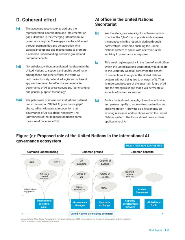 Page 19 of Governing AI for Humanity: final report
