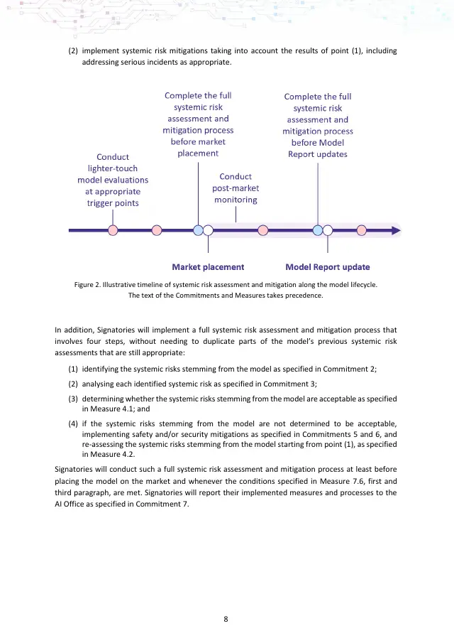 Page 8 of GPAI Code of Practice: Safety and Security chapter