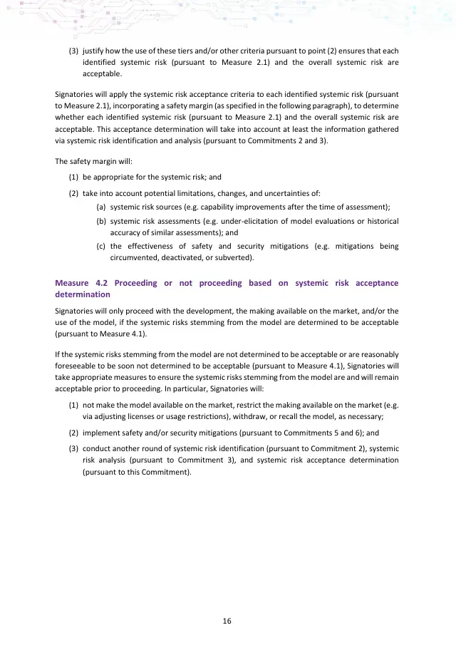 Page 16 of GPAI Code of Practice: Safety and Security chapter