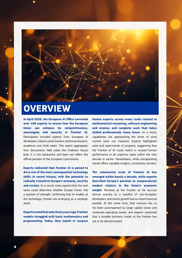 Page 4 of Frontier AI expert findings: competitiveness, sovereignty and security