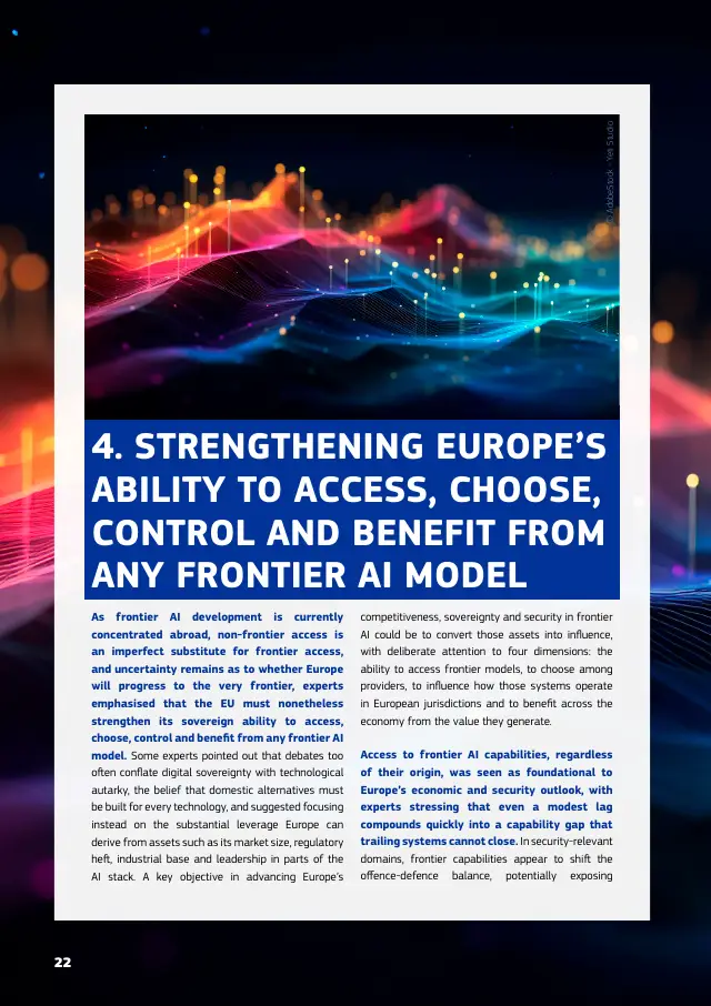 Page 22 of Frontier AI expert findings: competitiveness, sovereignty and security