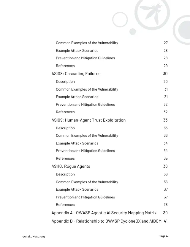 Page 5 of OWASP Top 10 for Agentic Applications 2026