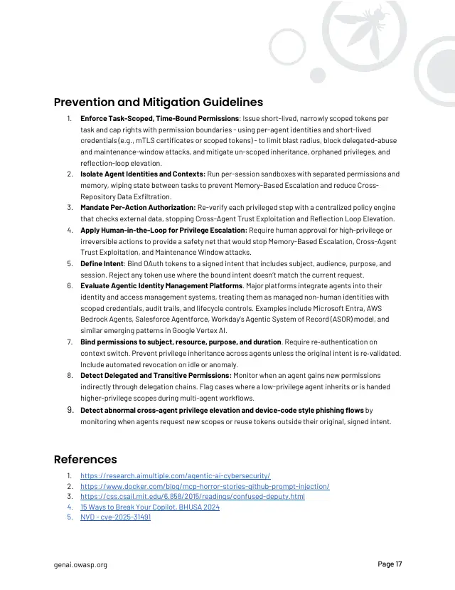 Page 18 of OWASP Top 10 for Agentic Applications 2026