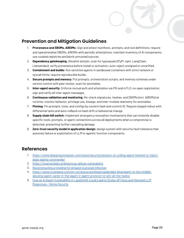 Page 21 of OWASP Top 10 for Agentic Applications 2026