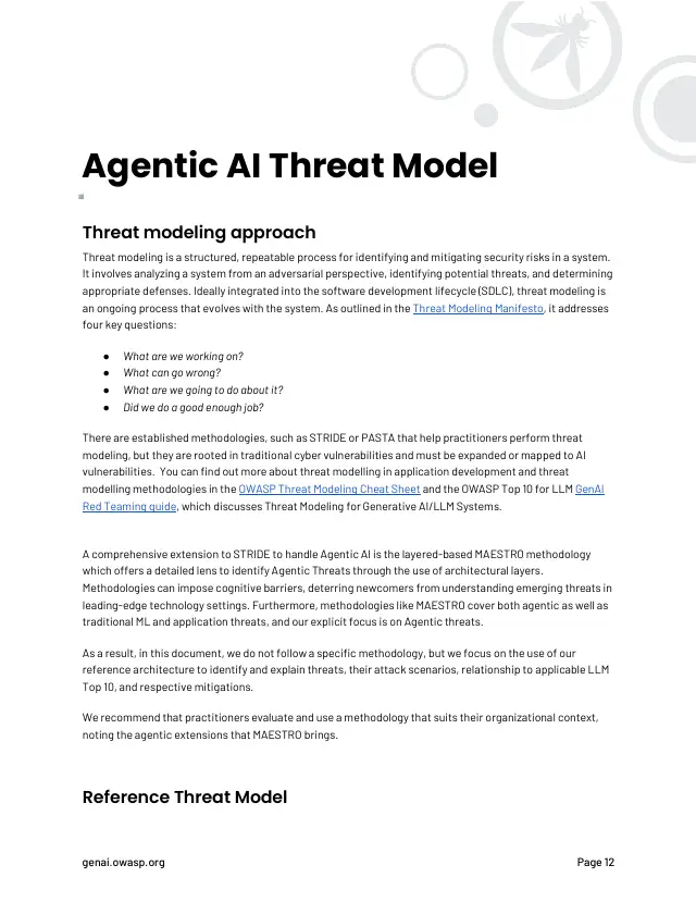 Page 13 of Agentic AI: threats and mitigations