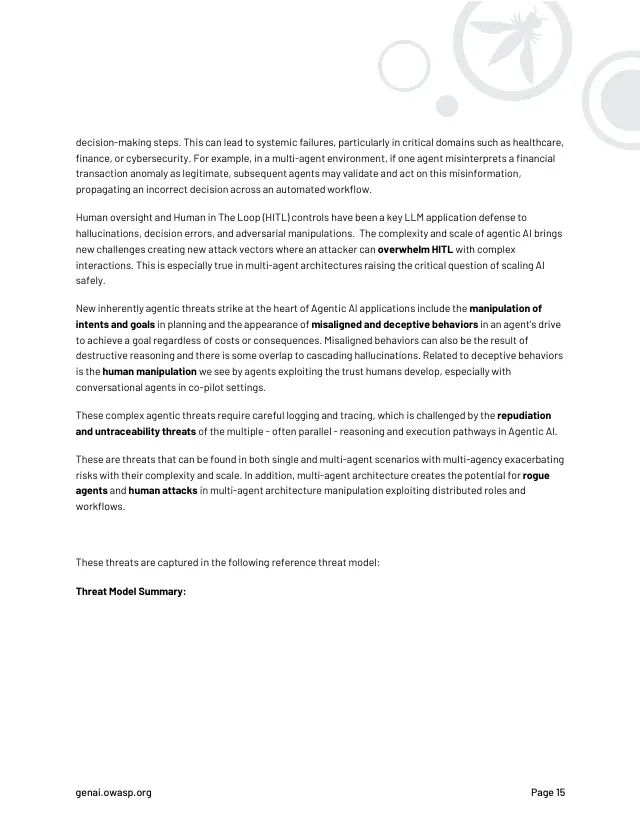 Page 16 of Agentic AI: threats and mitigations