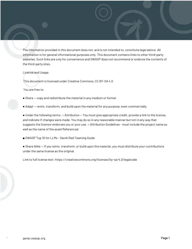 Page 2 of Securing Agentic Applications Guide 1.0