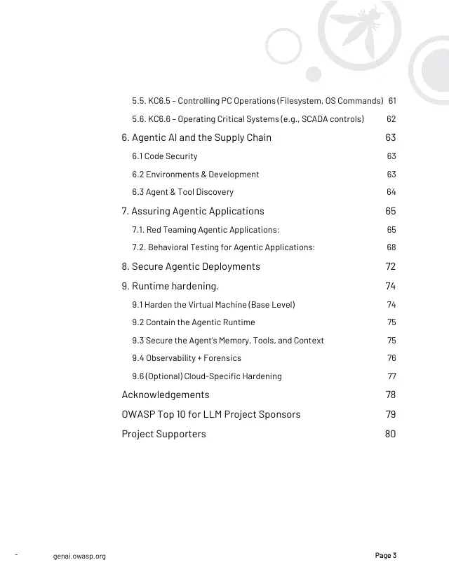 Page 4 of Securing Agentic Applications Guide 1.0