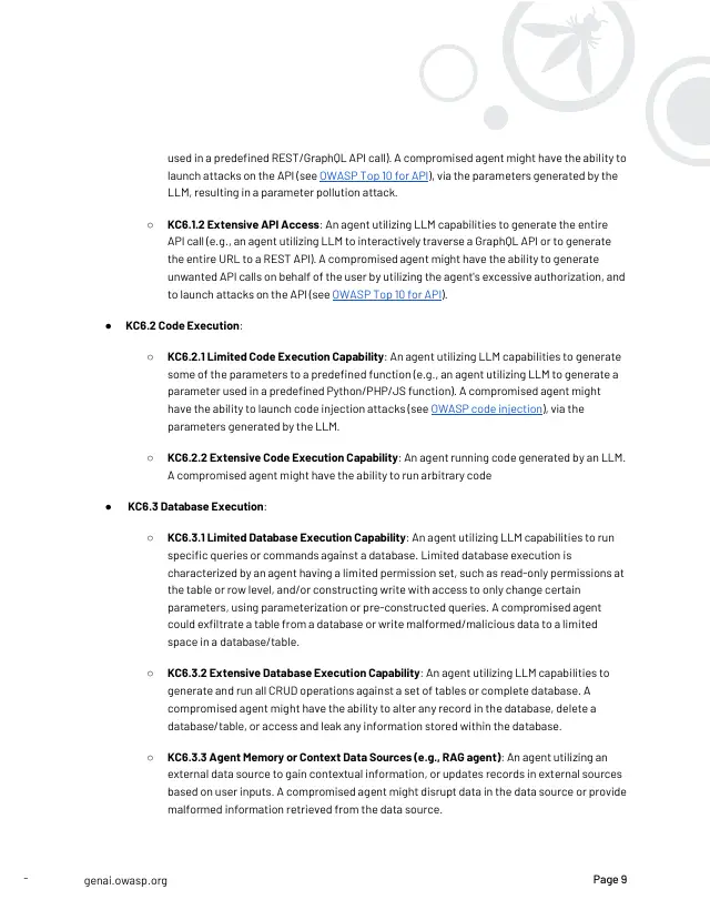 Page 10 of Securing Agentic Applications Guide 1.0