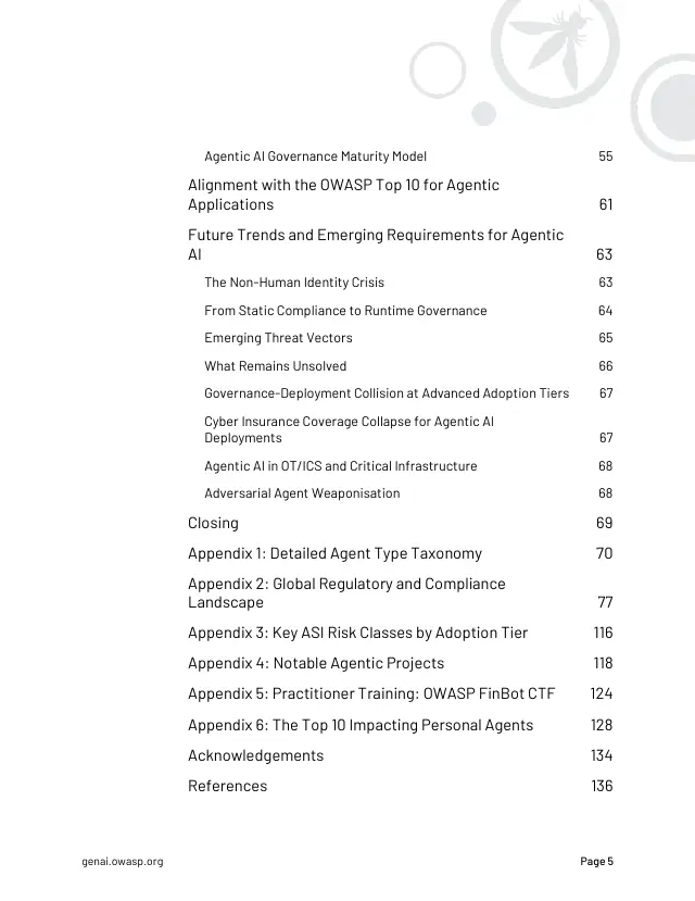 Page 5 of State of Agentic AI Security and Governance 2.01
