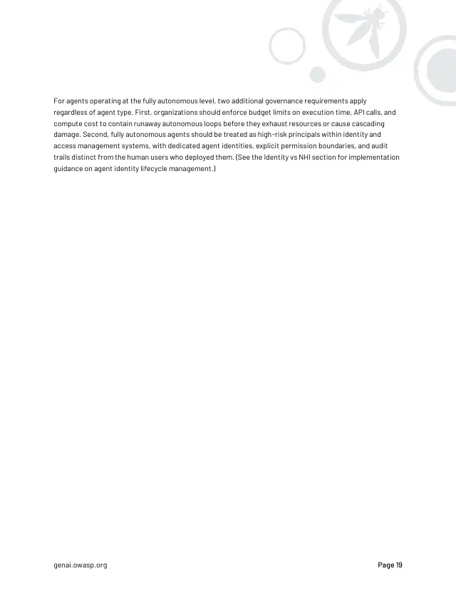 Page 19 of State of Agentic AI Security and Governance 2.01