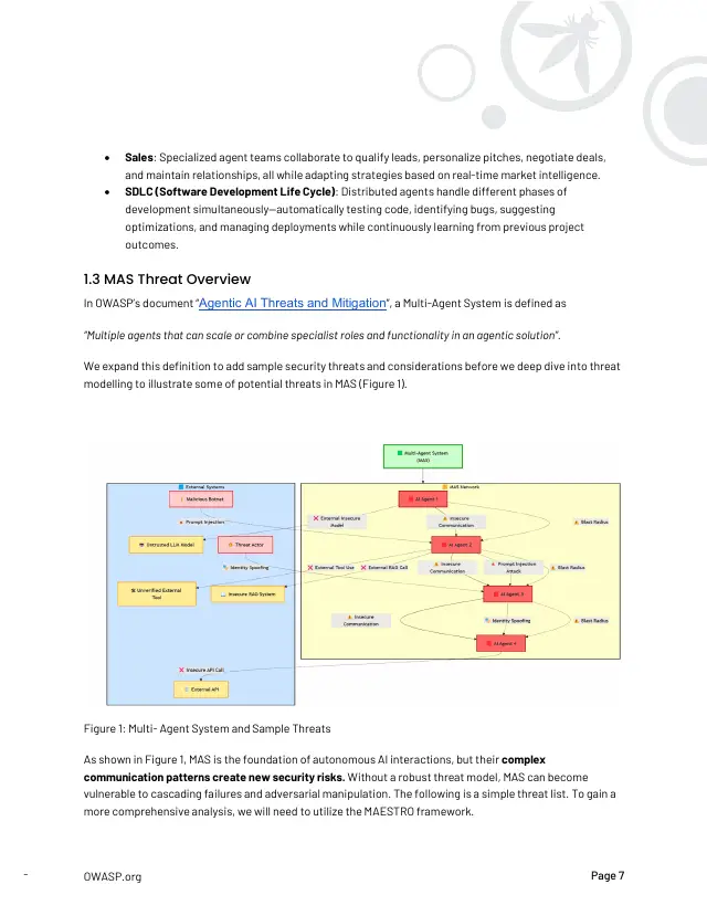 Page 8 of Multi-Agentic system Threat Modeling Guide v1.0